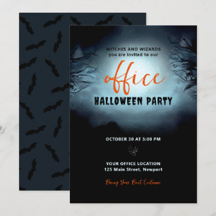Halloween Office Party Business Corporate Spooky Invitation