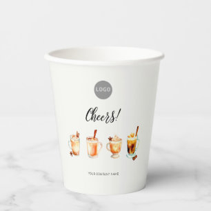 Halloween Office Party Elegant Pumpkin Spice Nice Paper Cups