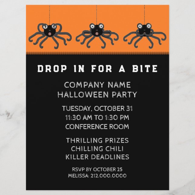 Halloween Office Party Invitation Flyer (Front)
