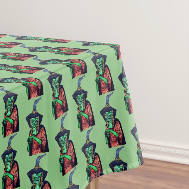 HALLOWEEN OLD CROAN WITCH tablecloth (In Situ)