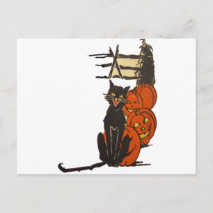 Halloween On The Farm (Vintage Halloween Card )