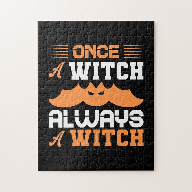 Halloween Once A Witch Always A Witch Birthday Jigsaw Puzzle (Vertical)