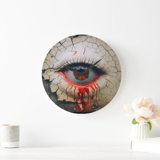 Halloween One Eye That Cries Blood Wall Clock (Home)