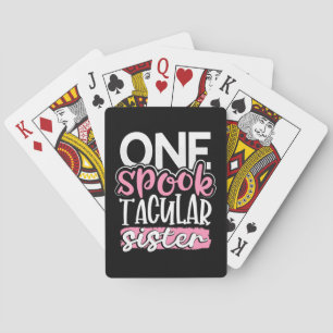 Halloween One Spook Tacular Sister Playing Cards
