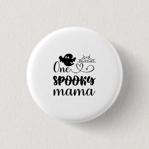 Halloween One Spooky Mama Birthday 3 Cm Round Badge