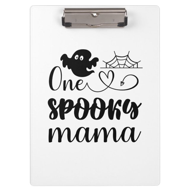 Halloween One Spooky Mama Birthday Clipboard (Front)