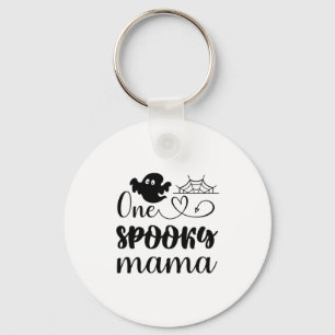 Halloween One Spooky Mama Birthday Key Ring