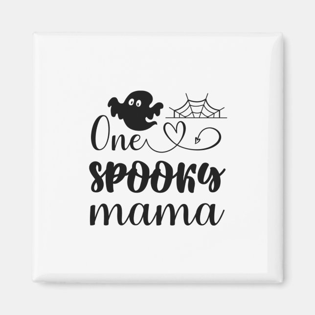 Halloween One Spooky Mama Birthday Magnet (Front)