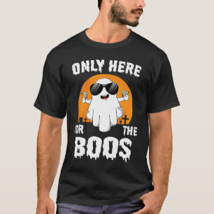 Halloween Only Here For The Boos Bourbon Drinking  T-Shirt