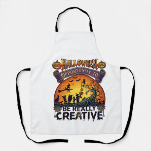 Halloween Opportunity Be Really Creative Witch Tre Apron