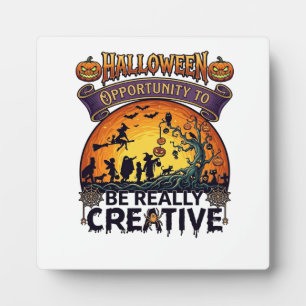 Halloween Opportunity Be Really Creative Witch Tre Plaque