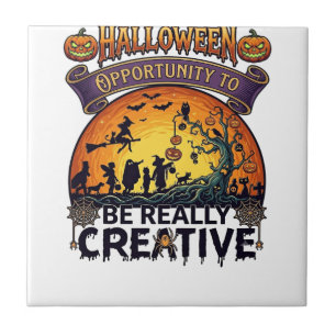 Halloween Opportunity Be Really Creative Witch Tre Tile
