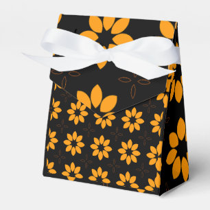 Halloween Orange and Black Abstract Pattern Favour Box