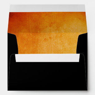 Halloween Orange and Black Envelope