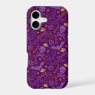 Halloween Orange and Purple Whimsical Pattern