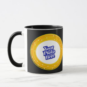 Halloween Orange And Yellow Swirl With Your Photo Mug