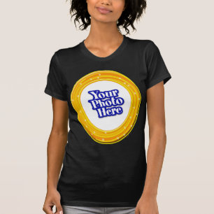 Halloween Orange And Yellow Swirl With Your Photo T-Shirt
