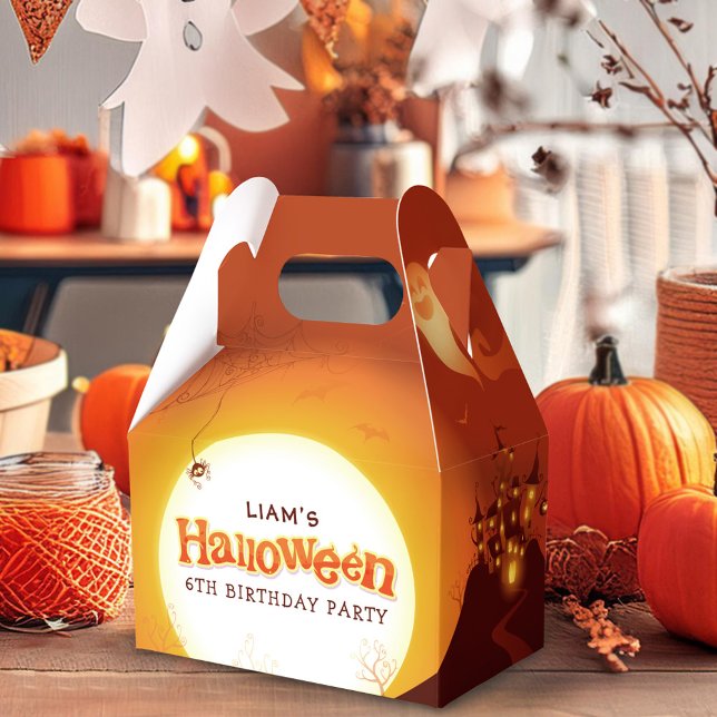 Halloween Orange Birthday Party Favour Box (Creator Uploaded)