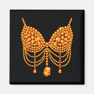 Halloween Orange Bra Design Costume Show Girls Magnet