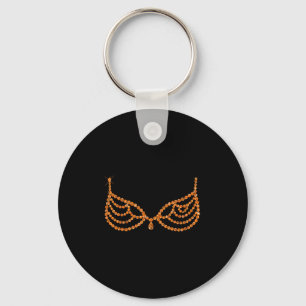 Halloween Orange Bra Design Costume Show  Key Ring