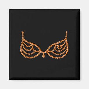 Halloween Orange Bra Design Costume Show  Magnet