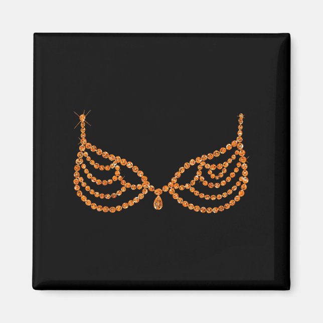 Halloween Orange Bra Design Costume Show  Magnet (Front)