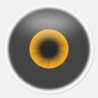 Halloween Orange Eye Eyeball Sticker Tag