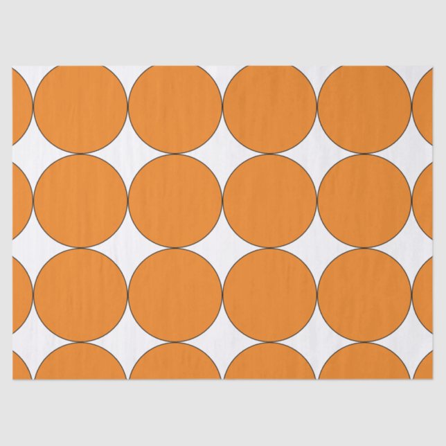 HALLOWEEN ORANGE LARGE CIRCLE  TISSUE PAPER (Front)