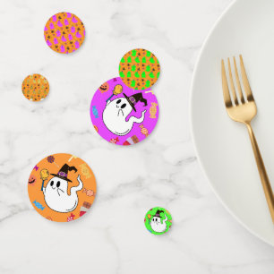 Halloween Orange Little Ghost Kids Confetti