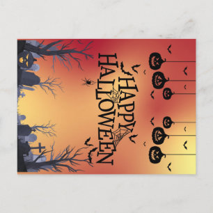 Halloween Orange Postcard