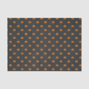 Halloween Orange Pumpkin Chalkboard Pattern Tissue Paper