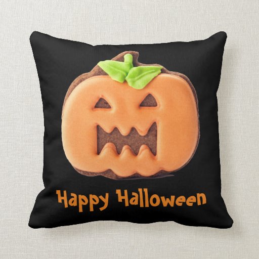 Halloween orange pumpkin Throw Pillow - 29.25 Halloween orange pumpkin Throw Pillow