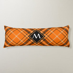 Halloween Orange Tartan Body Cushion