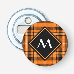 Halloween Orange Tartan Bottle Opener