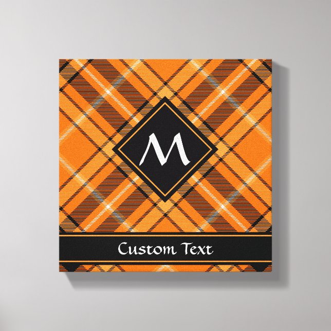 Halloween Orange Tartan Canvas Print (Front)