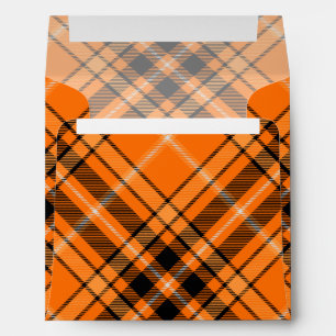 Halloween Orange Tartan Envelope