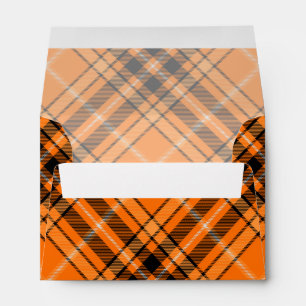 Halloween Orange Tartan Envelope