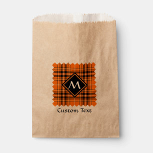 Halloween Orange Tartan Favour Bags