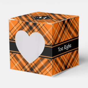 Halloween Orange Tartan Favour Box