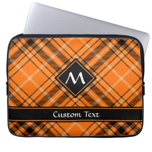 Halloween Orange Tartan Laptop Sleeve