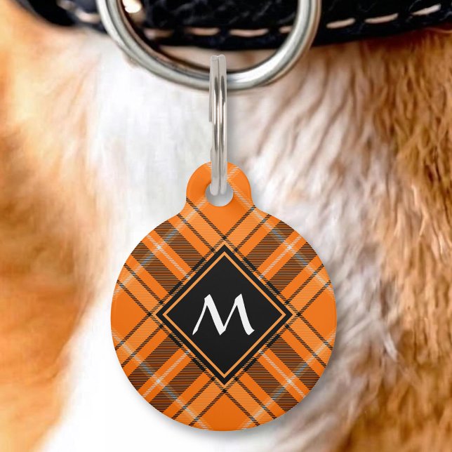 Halloween Orange Tartan Pet Tag (Creator Uploaded)