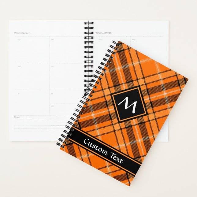 Halloween Orange Tartan Planner (Display)