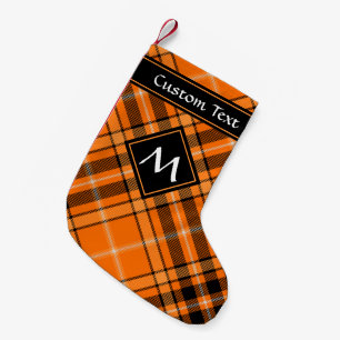 Halloween Orange Tartan Small Christmas Stocking