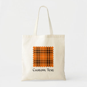 Halloween Orange Tartan Tote Bag