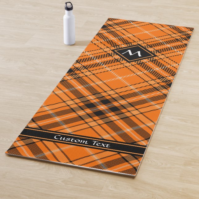 Halloween Orange Tartan Yoga Mat (In Situ)