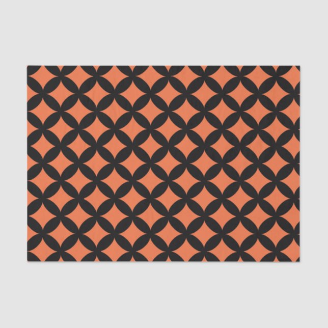 Halloween orange tissue paper gift bag stuffer  (Front)