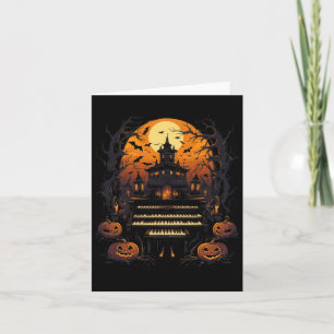 Halloween Organ Player Costume Music Card