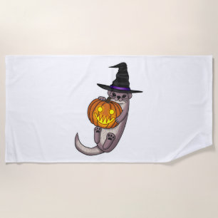 Halloween Otter Beach Towel