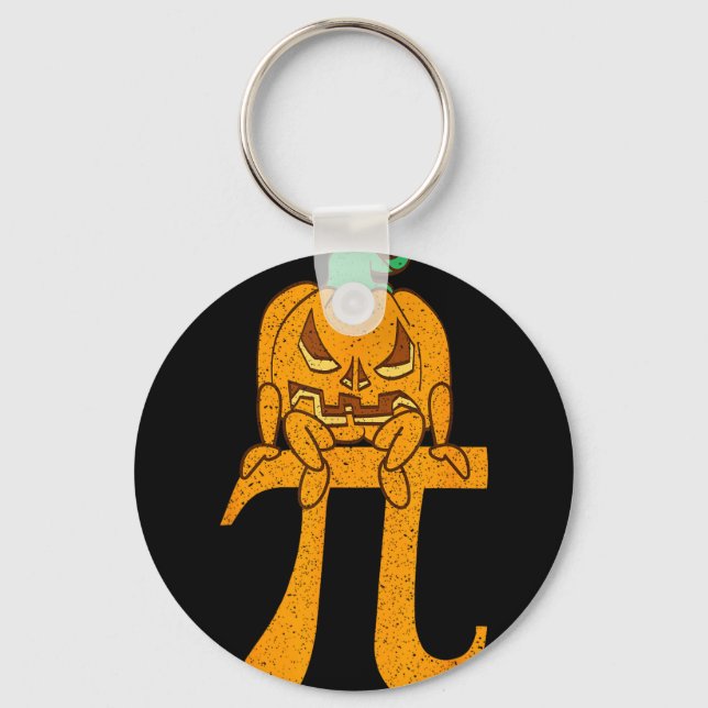 Halloween outfit pumpkin math lover jack o lantern key ring (Front)
