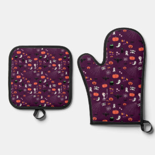Halloween Oven Mitt & Pot Holder Set